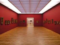 der Raum, der den Bildern von Carl Spitzweg gewidmet ist